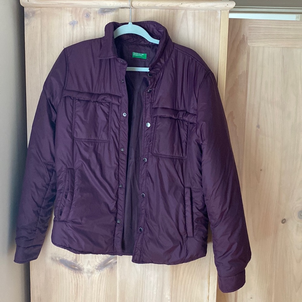 Benetton shirt puff jacket